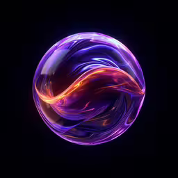 a very colorful ball of fire and ice,a ball with flames in it against a black background