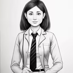 this is a photo of an animated drawing of a girl