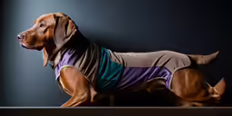 the dog has two sides that show the fabric