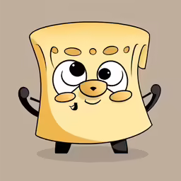an illustration of a toast with eyes