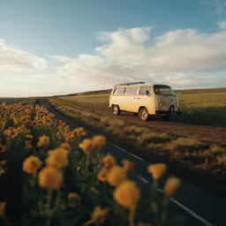 an image of a van that is parked on the road