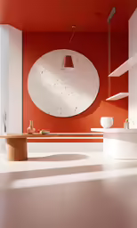 a modern bathroom with a huge white bowl