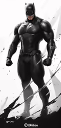 a batman poster on the side of a wall