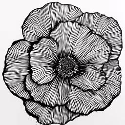 a black and white drawing of a flower,a large flower with a lot of swirls