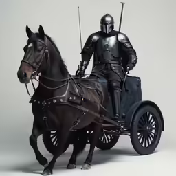 a knight in armor riding on a horse