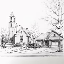 a house in the suburbs of a neighborhood