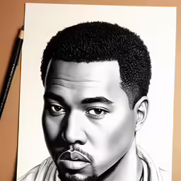 a drawing of a young black man
