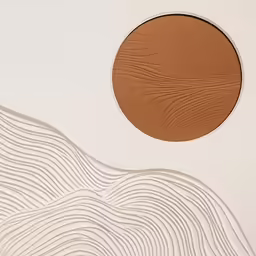 an abstract white sculpture with a large disc on top