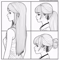 a diagram of how to use the hair style