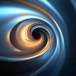 an artistic photo of an artistic blue and gold swirl