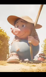 the characters are posed in the same scene