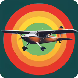 a propeller airplane flying through the sky with a green background