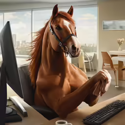 the horse is wearing a collar and harness