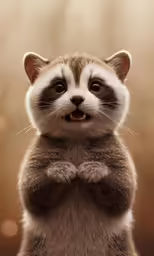 the small animal is posing for the photo