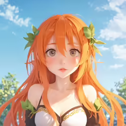 anime image of a sexy red headed woman