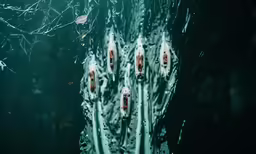 many branches with water droplets growing on them
