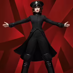 a woman is wearing high heeled boots and a black dress