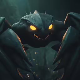 the character from toothman stands in the dark woods