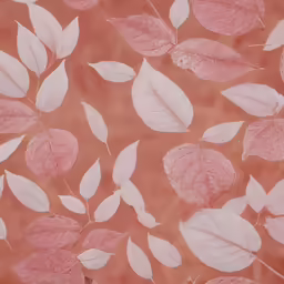 a wall that has leaves on it