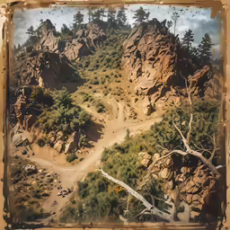there are several mountain side with trees on them