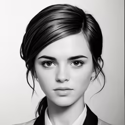 a girl in a black shirt and white shirt