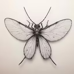 a very large white bug with black markings