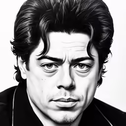 a man with a tie has black hair