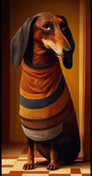 a small dog dressed up like a pharaoh