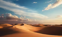 the sky is partly filled with clouds and is full of sand