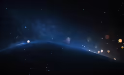 an image of the earth with lights on