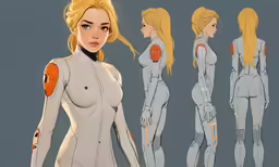 a cartoon of a woman with very short hair