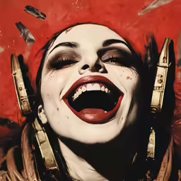 a close up of a person with braces