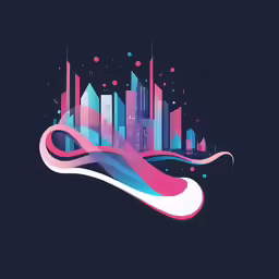 an image of a stylized abstract cityscape