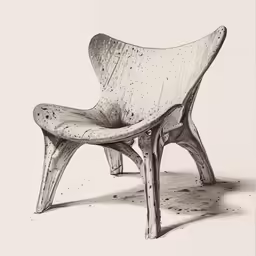 a wooden chair that is in some sort of shape