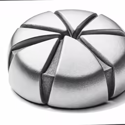 a metal object with black ribbon around it