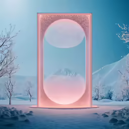 an abstract photograph of the portal inside a field