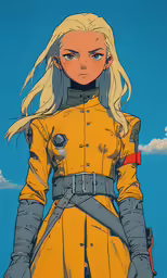 a character with blonde hair and long white hair