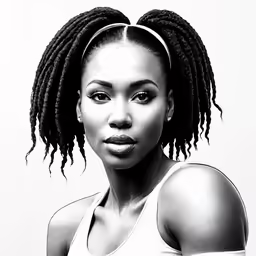 a black woman with braids in her hair