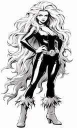 the new black cat girl is standing with her hands on her hips