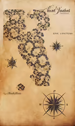 an old map showing the locations of several different tourist attractions