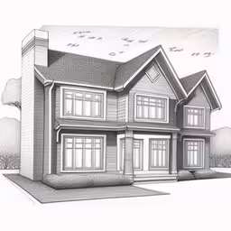this is a drawing of an architectural style home,this is a drawing of a house in a 3d