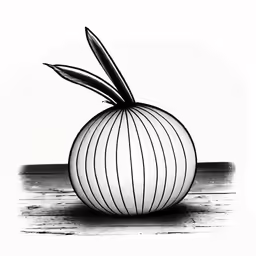 a white onion sitting on top of a table