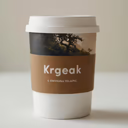 a coffee cup sitting on a table with the words kgleak