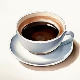 a cup of coffee on top of a saucer