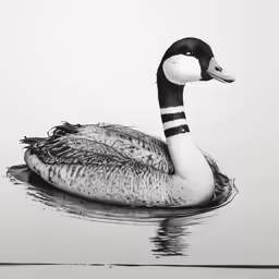 an illustration of a duck that is swimming in the water