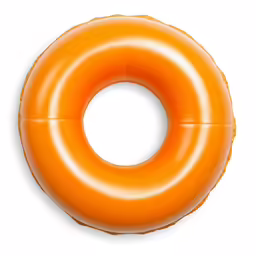 an orange floating ring, on a white background