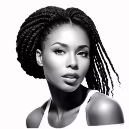 a woman with braids wearing white shirt and white tank top