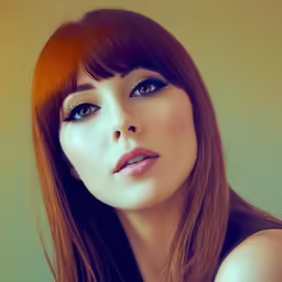 a woman with red hair wearing a dress and black top