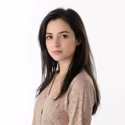 a very pretty young lady with long hair