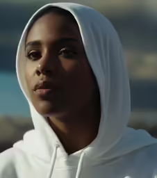 a person in a white shirt and a white hat